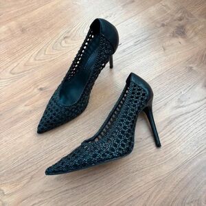 Zara Black Women's Mesh Heels